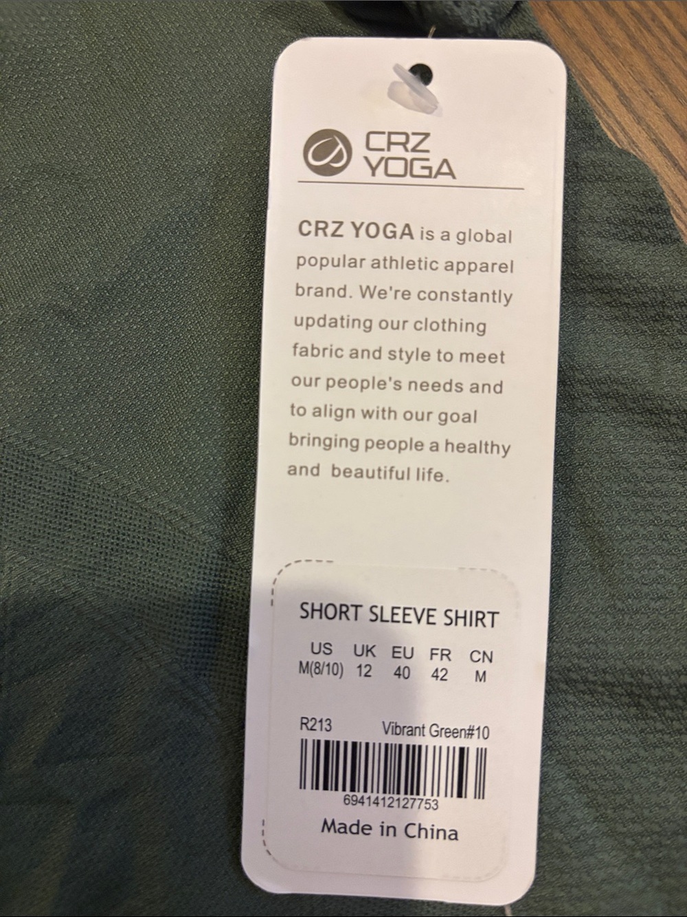 CRZ Yoga Athletic Women’s Short Sleeve Tee - Olive Green - Picture 4 of 6